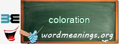 WordMeaning blackboard for coloration